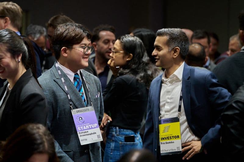 Rocket launch streak through clouds